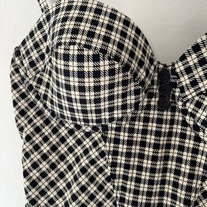Plaid bralette style bodysuit by SkinnyDippers